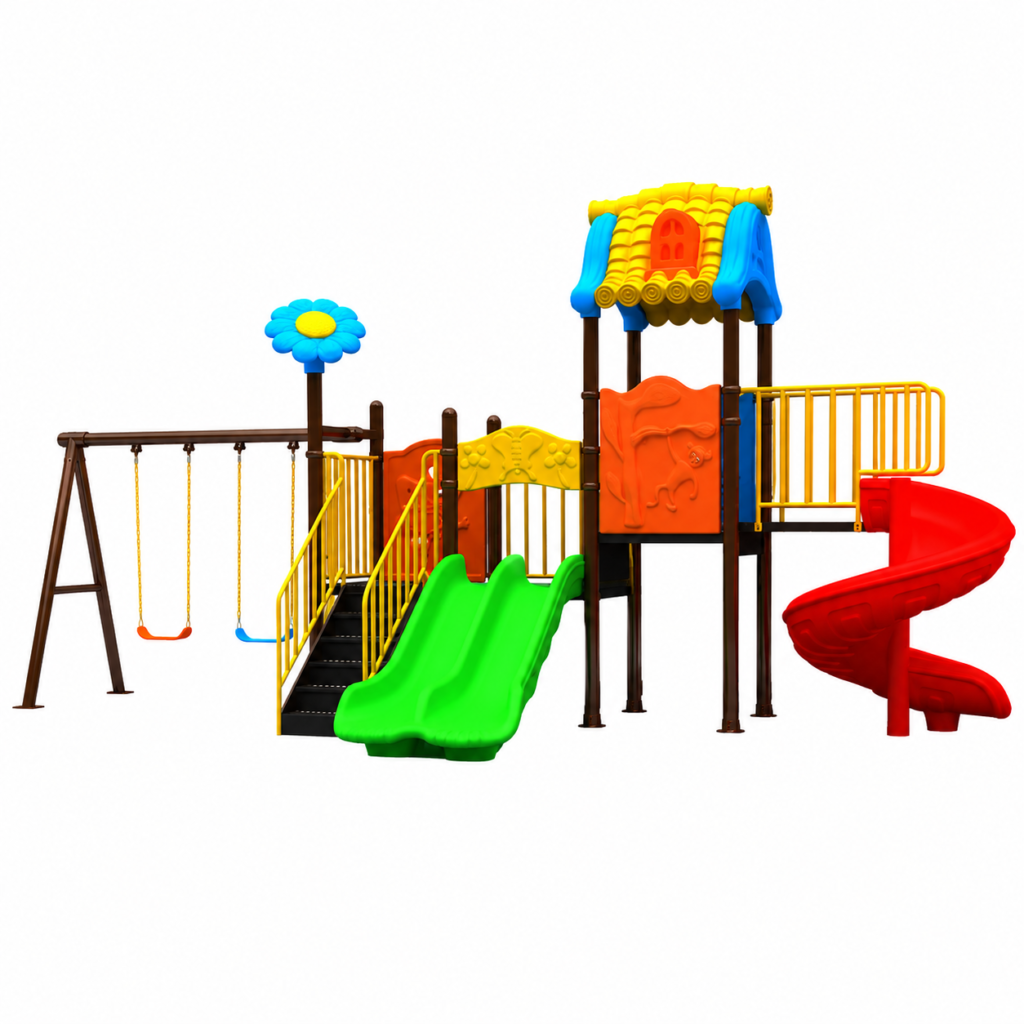 Kids Outdoor Playhouse Climbing Set 013
