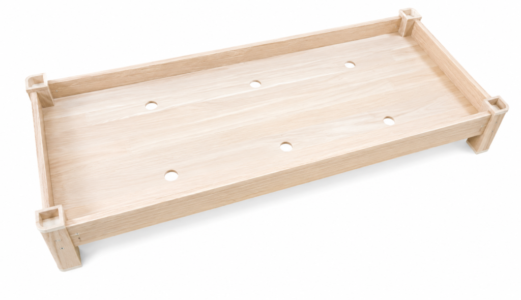 Natural Wood Kids House Bed with Full Rails