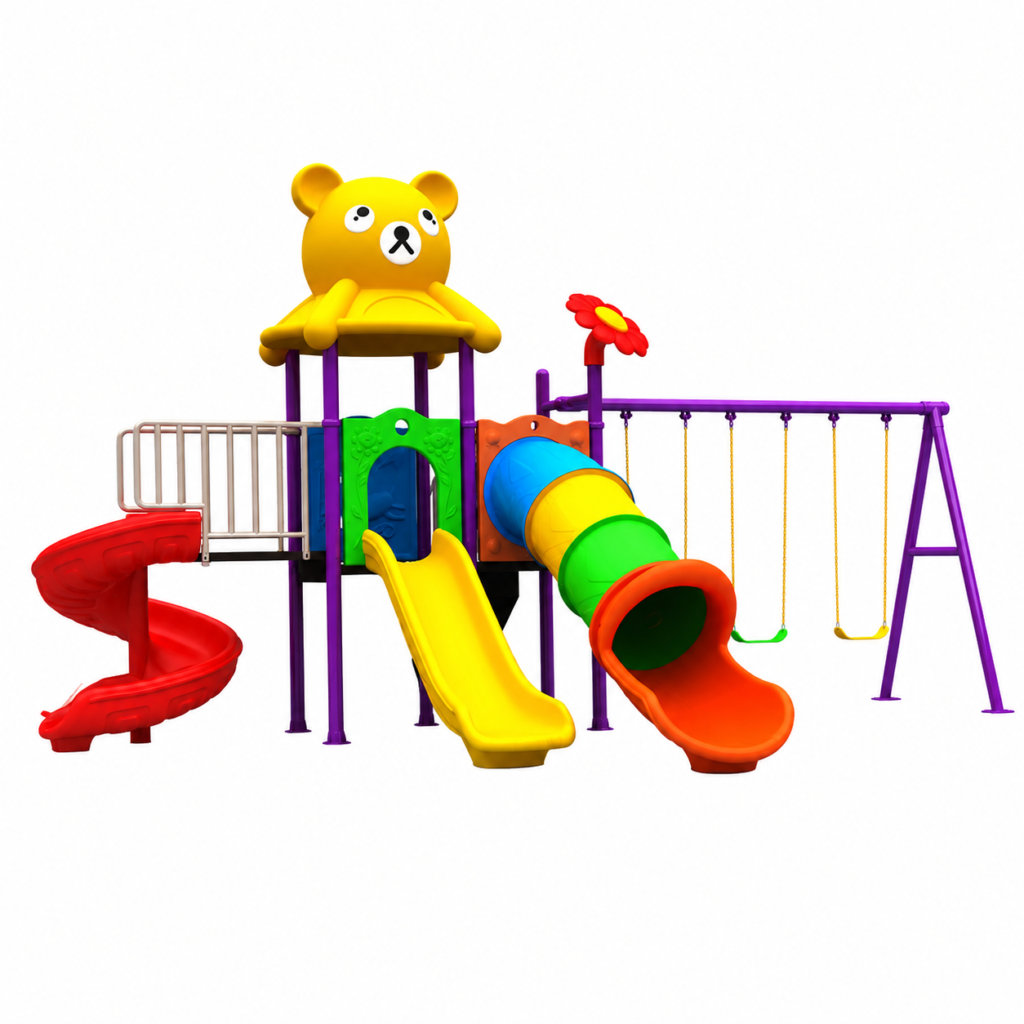 Outdoor Wooden Climbing Frame Playset 016