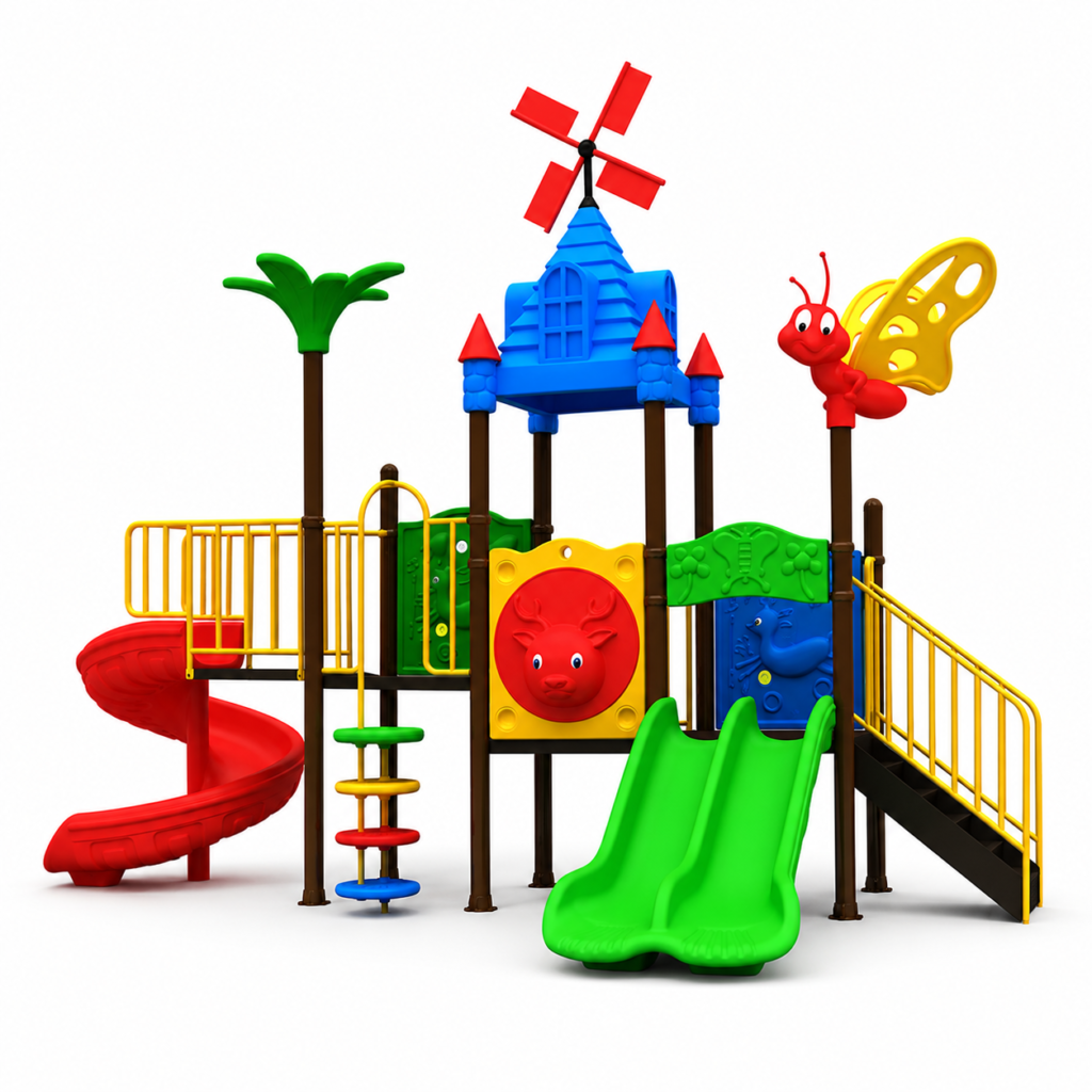 Outdoor Wooden Play Tower 104