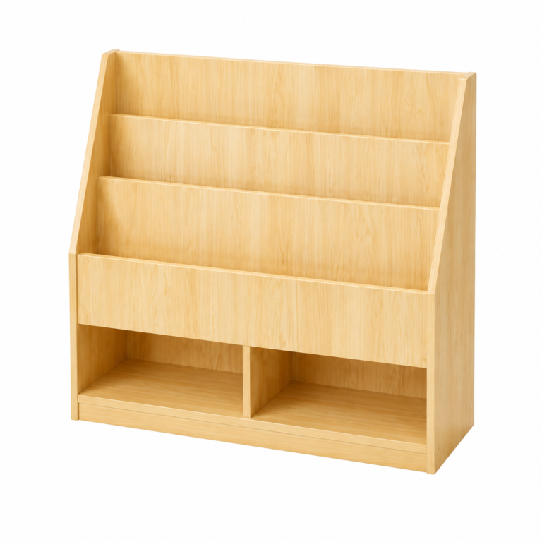 Pine wood kids picture book display stand