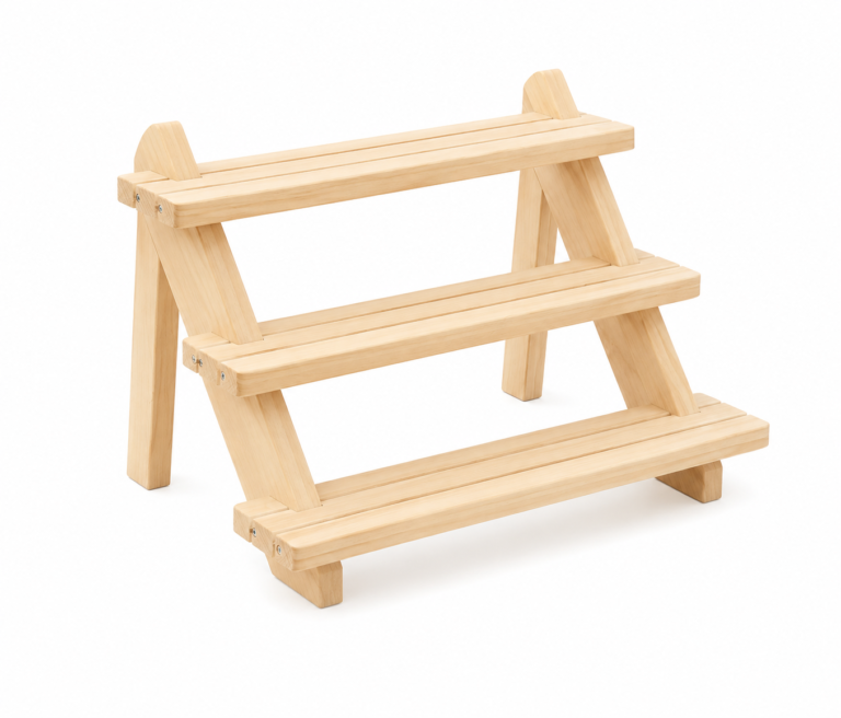 3-Tier Wooden Display Stand