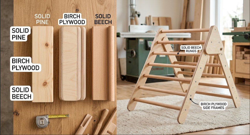 pine vs birch vs beech material comparison for children furniture