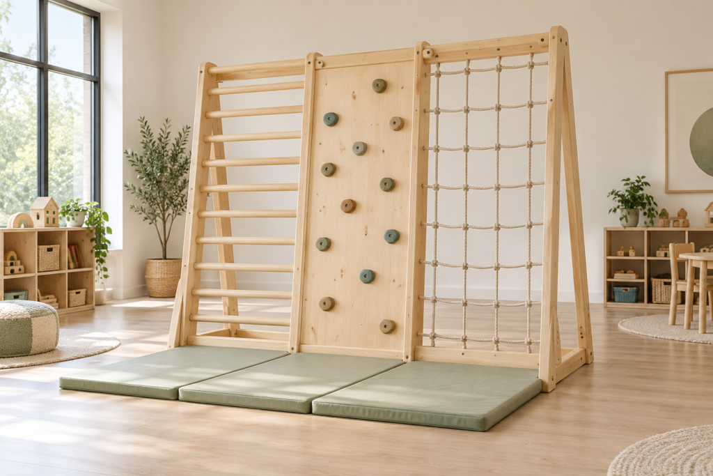 3-in-1 Wall Gym for Preschools: One Structure, Multiple Movement Activities