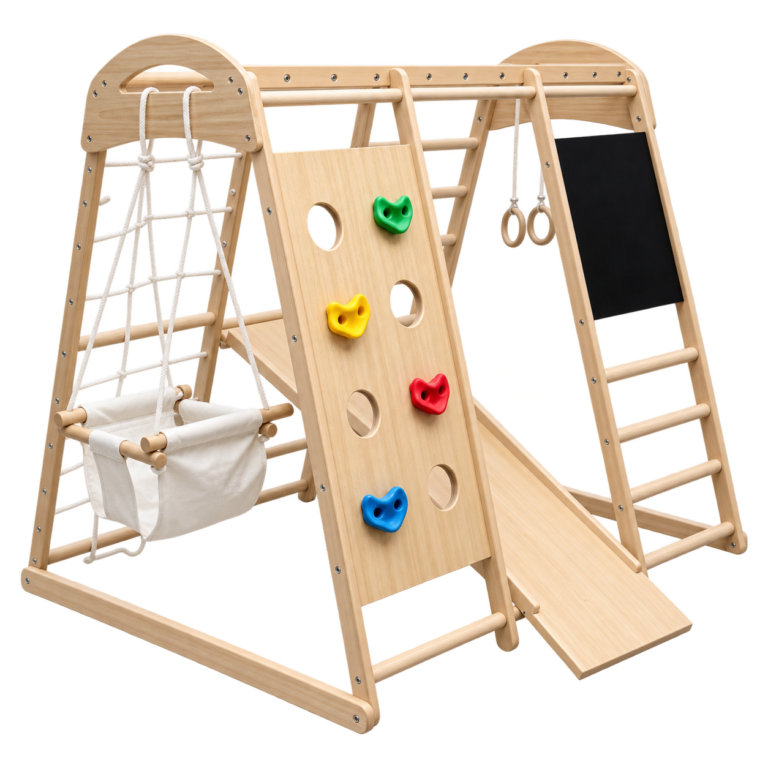 foldable-wooden-pikler-triangle-with-climbing-ramp