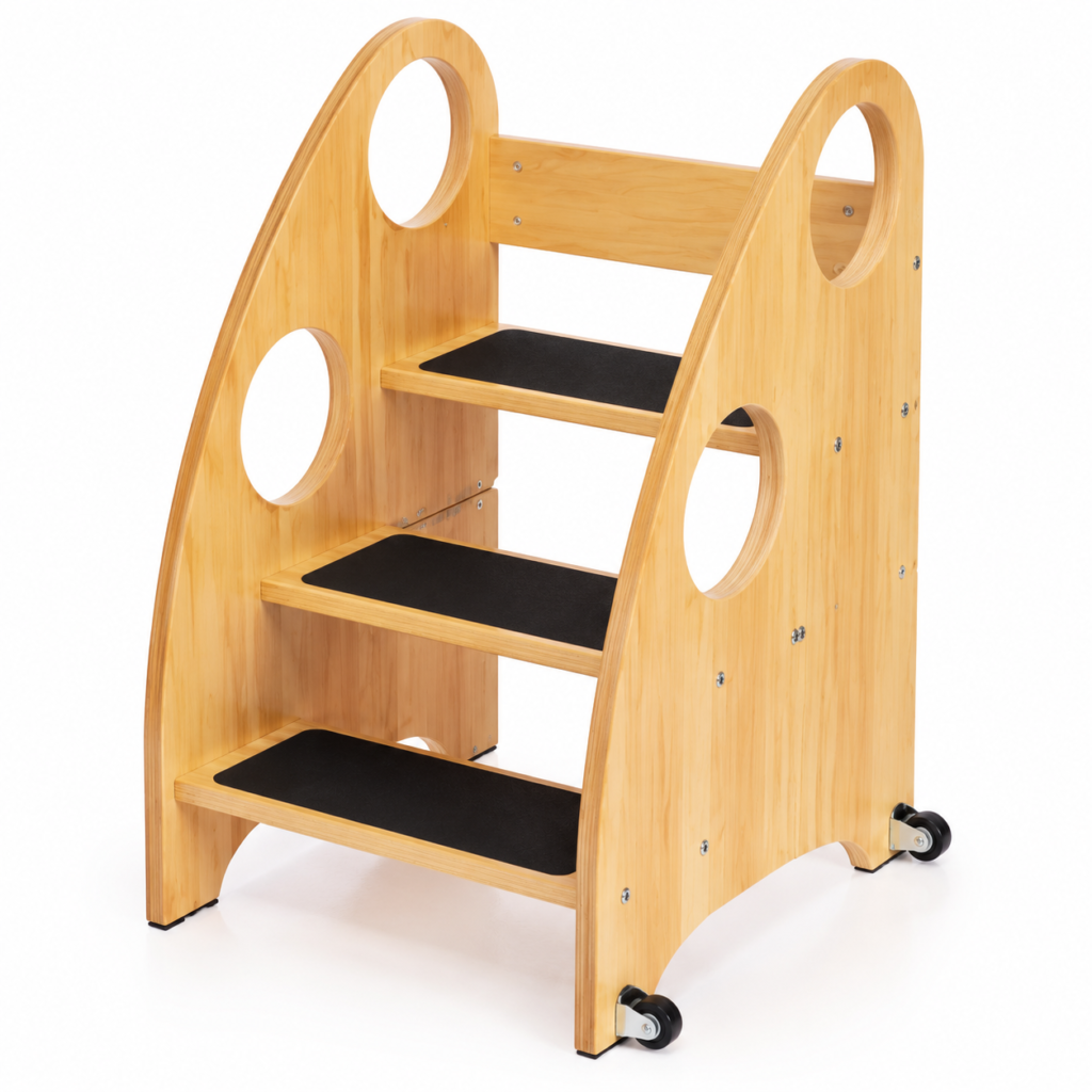 Wooden Rolling Step Stool— 2026 wooden product catalog