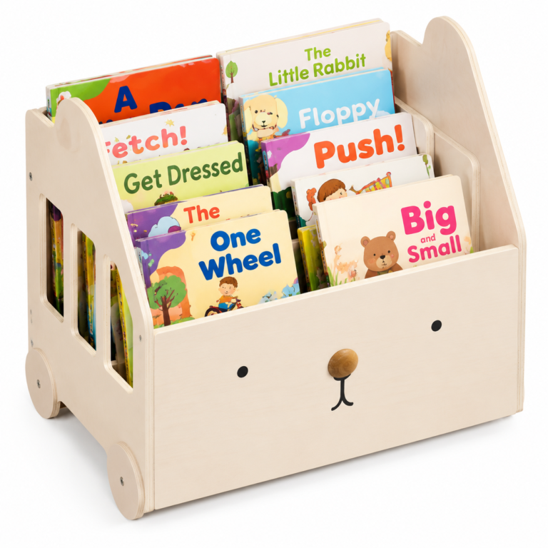 Wooden Children’s Front-Facing Book Rack
