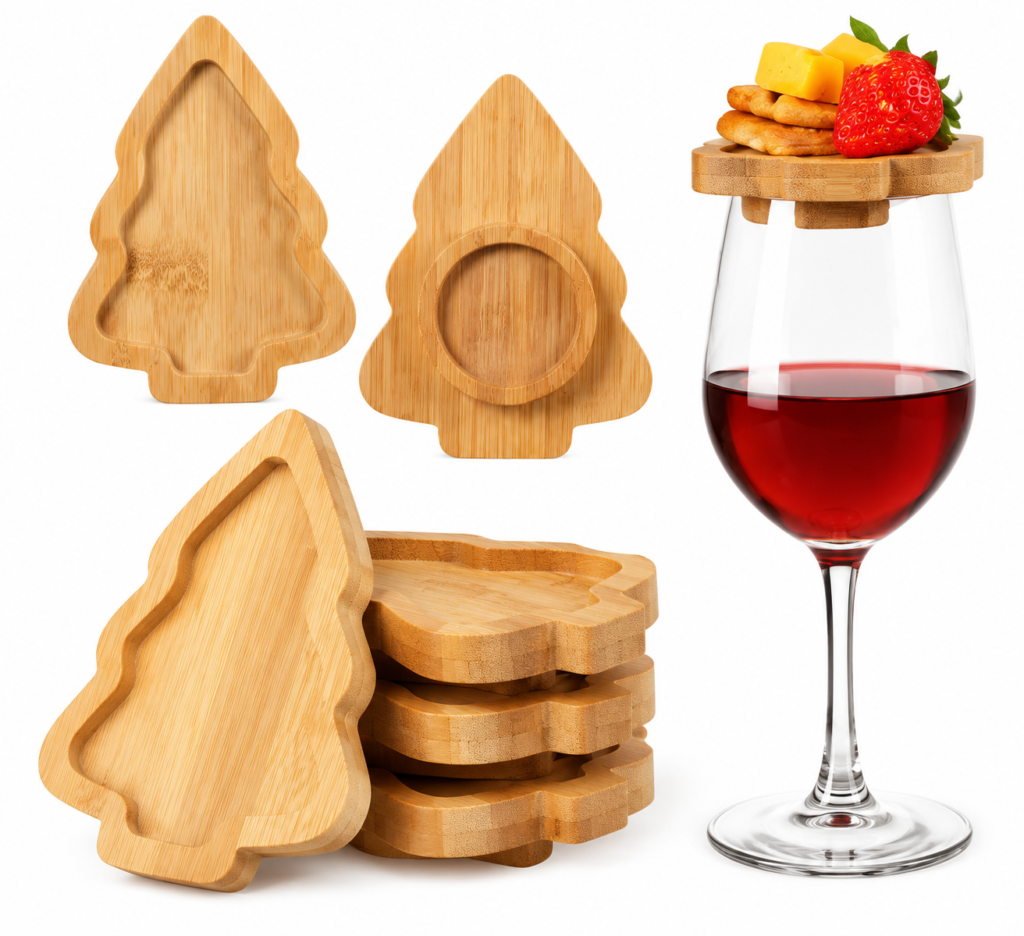 Wooden Christmas Tree Wine Glass Charcuterie Tray— 2026 wooden product catalog