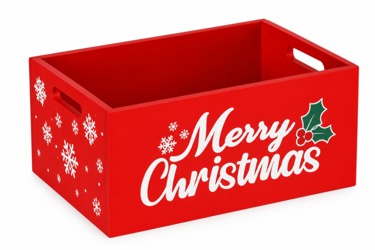 Christmas Wooden Storage Crate