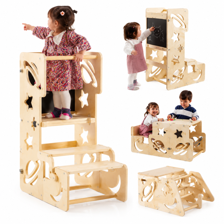 3-in-1 Convertible Wooden Climbing Play Set