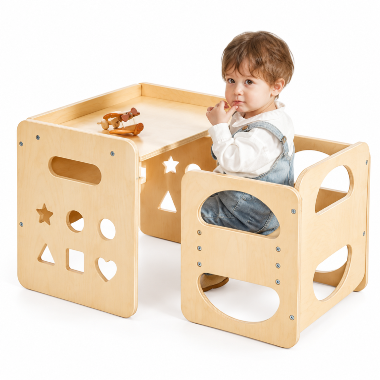Wooden Toddler Activity Table and Chair Set