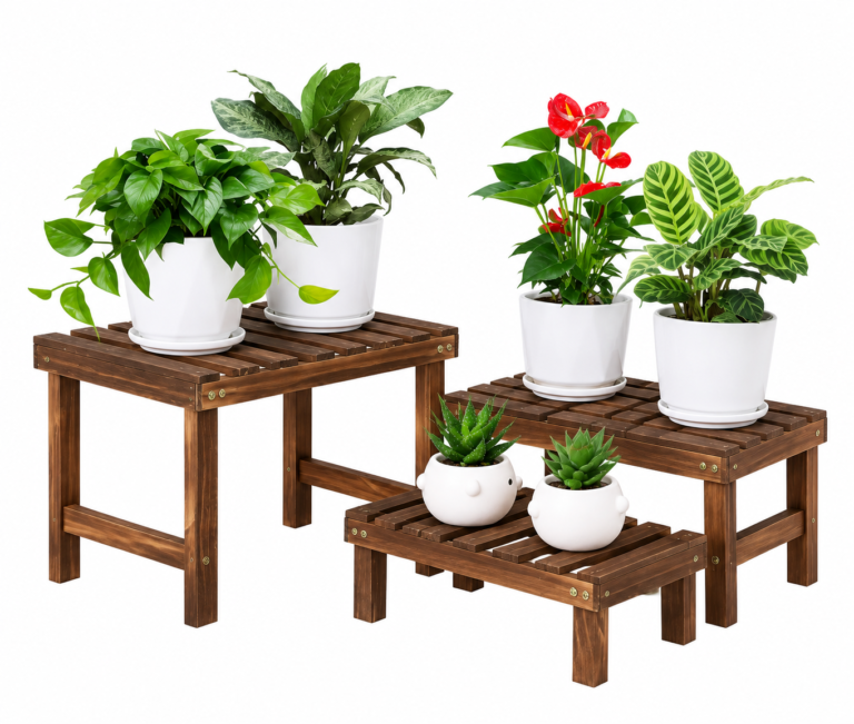 Tiered Wooden Plant Stand
